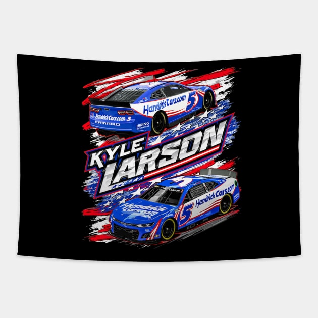 Kyle Larson Stars & Stripes Tapestry by ganisfarhan