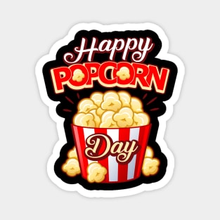 Happy Popcorn Day Magnet