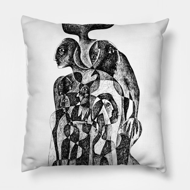 Silhouettes Pillow by MelissaChalhoub