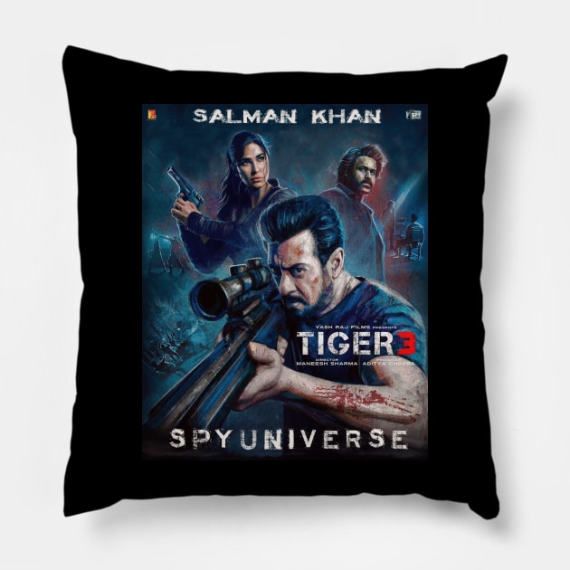 Tiger 3 Artwork Pillow by SAN ART STUDIO 