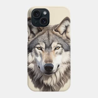 Gray Wolf Face Phone Case