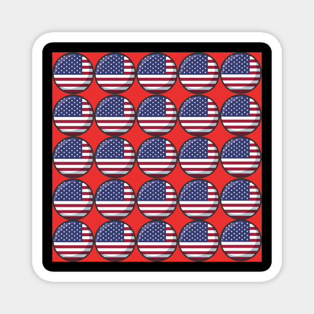 United States Patriotic Flag Pattern Magnet by CONCEPTDVS