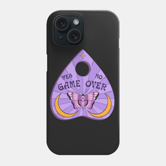 Game Over Purple Planchette Phone Case by mossandmoon