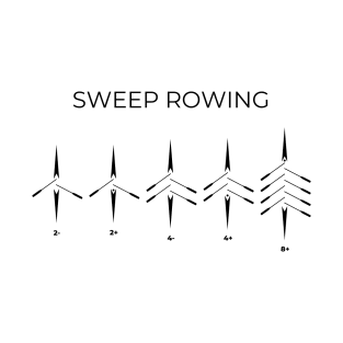 Sweep rowing aesthetic design T-Shirt