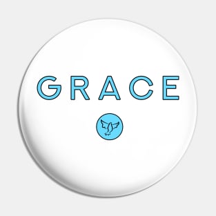 Grace - Christian Symbol and Text Pin