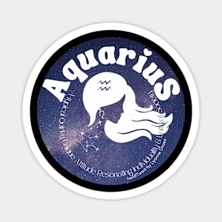 Cosmic Aquarius Zodiac Character Magnet