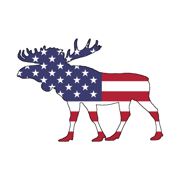 Disover Moose - American - T-Shirt