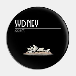 Sydney, Sydney Opera House, coordinates Pin