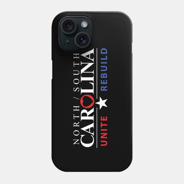 North and South Carolina Hurricane Florence Rebuild and Unite Strong Phone Case by spacedust