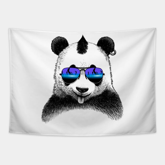 DJ Punk Panda Tapestry by albertocubatas