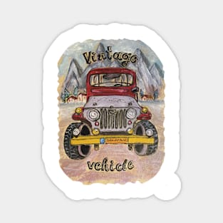 Vintage vehicle Magnet