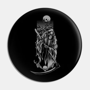 Grim Reaper Night Black Pin