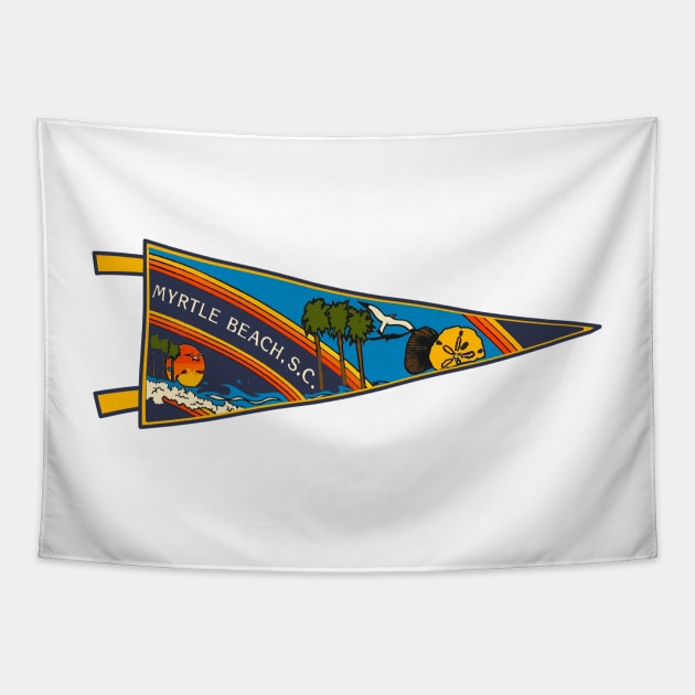 Myrtle Beach Pennant Tapestry by zsonn