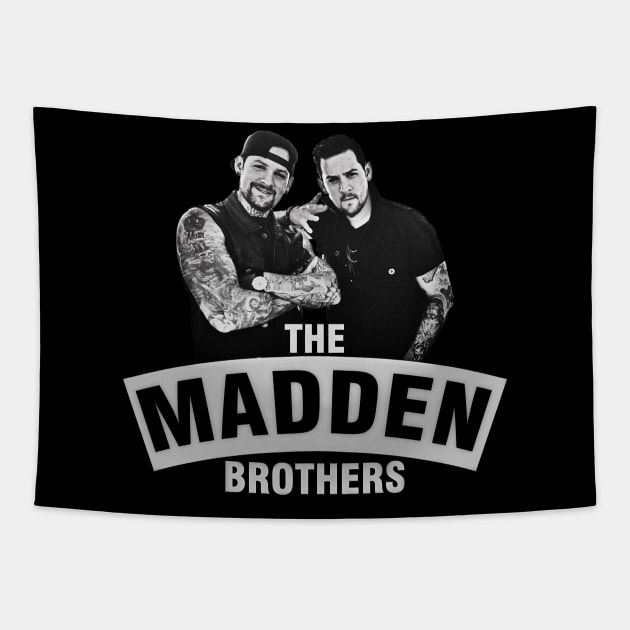 The Madden Brothers///Black & White Portrait Tapestry by tepe4su