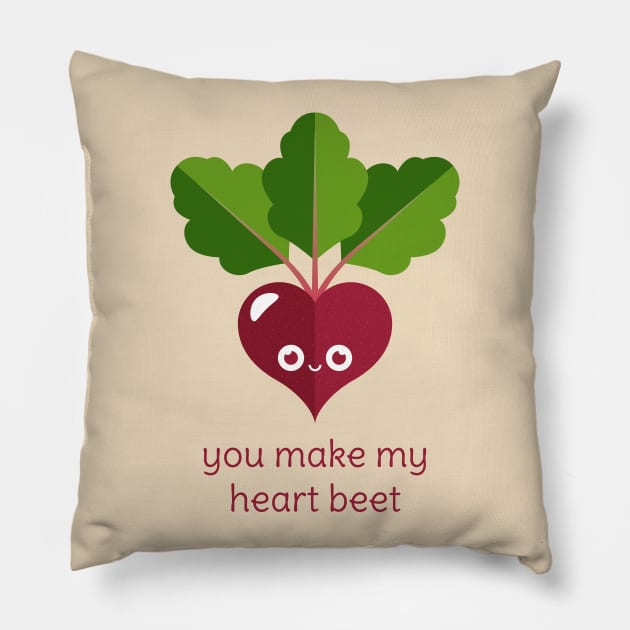 You Make My Heart Beet Pillow by slugbunny