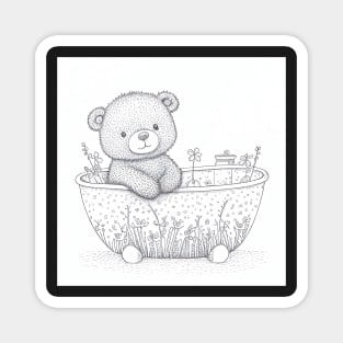 Cute Baby Bear Nursery Child Illustration Magnet