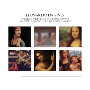 Leonardo da Vinci Famous Paintings T-Shirt