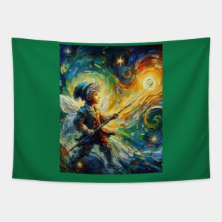 Magic Fairy in Starry Night Tapestry