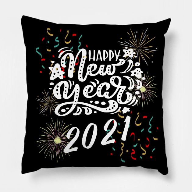 Happy New Year 2021 Pillow by MIRO-07