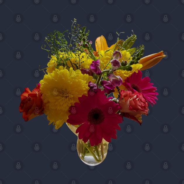 Flowers in Vase Floral Cutout by ellenhenryart