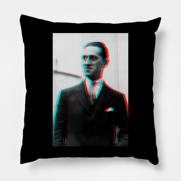 George Gershwin Pillow by TheMusicophile