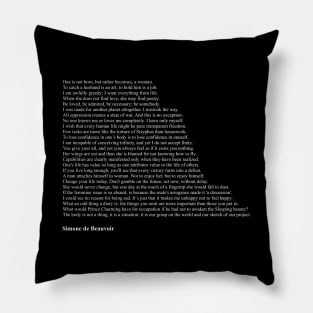 Simone de Beauvoir Quotes Pillow