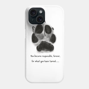 dog paw print Phone Case