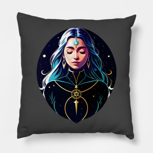 Meditation Girl 02 Pillow