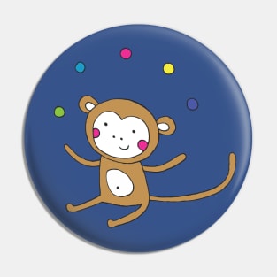 Juggling Monkey Pin