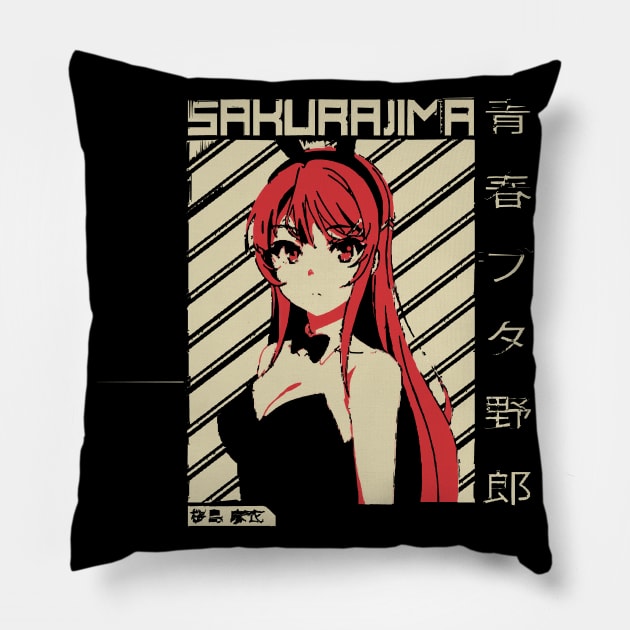 Mai Sakurajima - Rascal Does Not Dream Of Bunny Girl Sempai  Anime Pillow by hnmarart