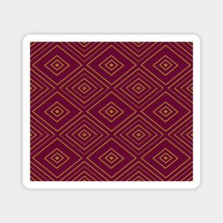 Dark Red & Gold Art Deco Magnet