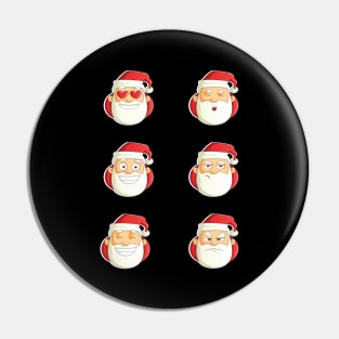 Christmas Emojis Santa Face Kids Gift Pin