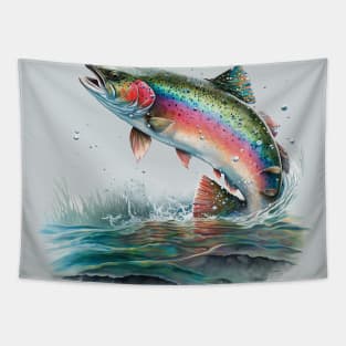 Rainbow Trout Jumping Tapestry