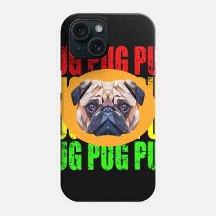 Funny Pug Polygon Dog Head Pet Gift Phone Case