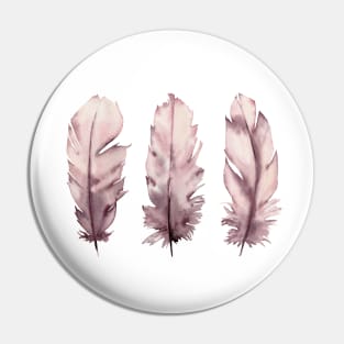 Blush pink feathers illustration Pin