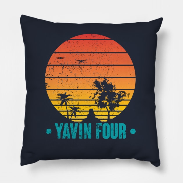 Visit Tropical Yavin Four Pillow by savvymavvy