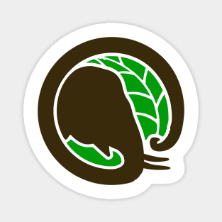 elephant and leaf Magnet