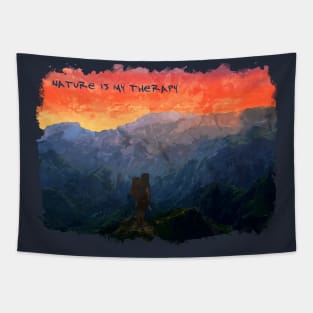 Mountain Sunset Tapestry