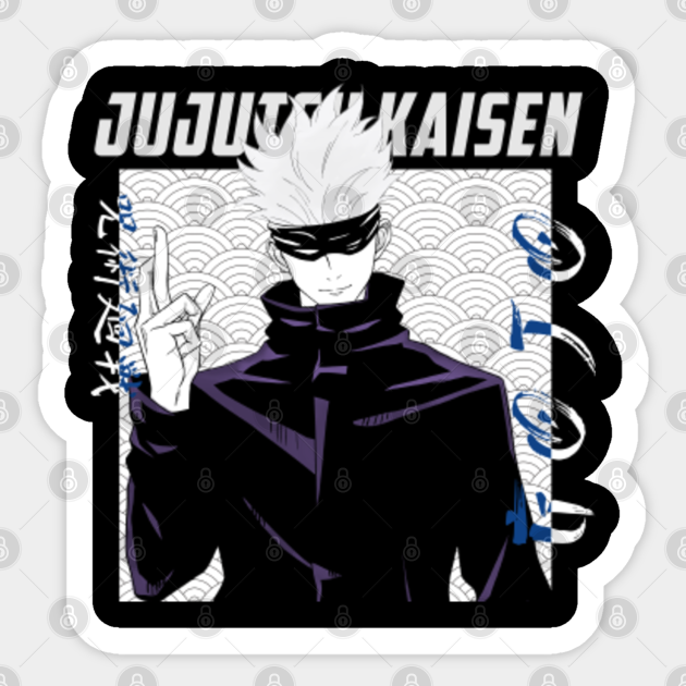 Jujutsu Kaisen Satoru Gojo With Colored Background White Satoru Gojo Sticker Teepublic Nonton jujutsu kaisen subtitle indonesia. jujutsu kaisen satoru gojo with colored background white by inalz