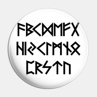 black runes Pin