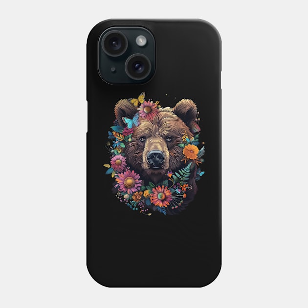 Grizzly Bear Ursa Universe Phone Case by Josephine7