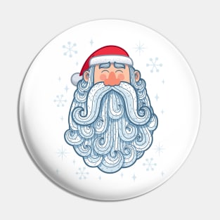 Santa Portrait 2 Happy Pin