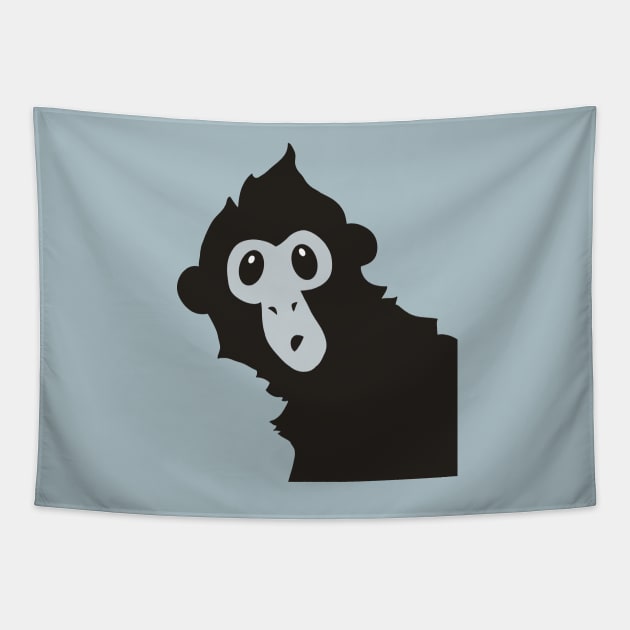 Spider Monkey - Peek A Boo Tapestry by thekylewalters