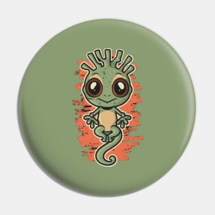 Cute Meditate Lizard Pin