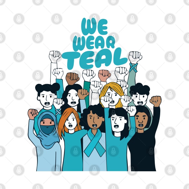 Sexual Assault Awareness - We Wear Teal - SAAM by BobaTeeStore