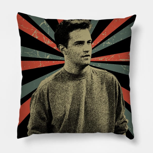 Remembering || Matthew Perry || Friends Pillow by Setipixel