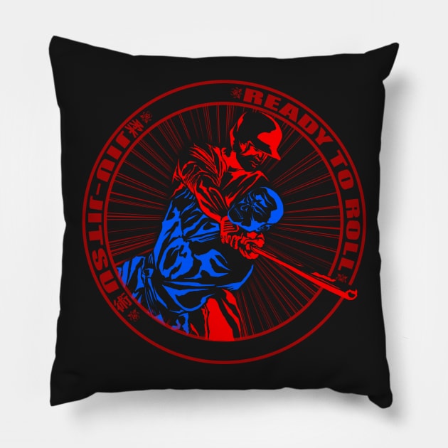 BJJ Baseball Bat Choke Pillow by eokakoart