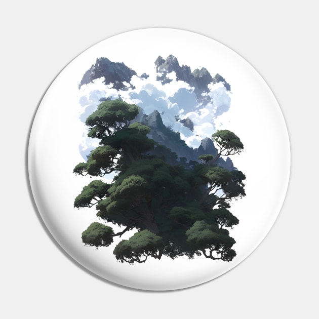 Clouds, Forests and Mountains Pin by HideTheInsanity