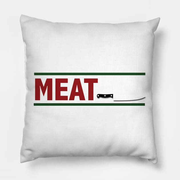 Meat Cute Pillow by 4everYA