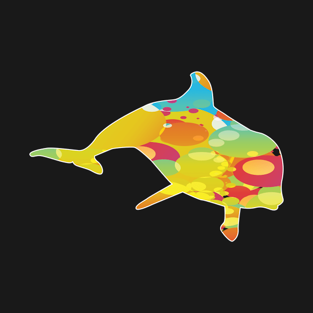 Cool Dolphins Sea Colorful T-shirt by thefriendlyone